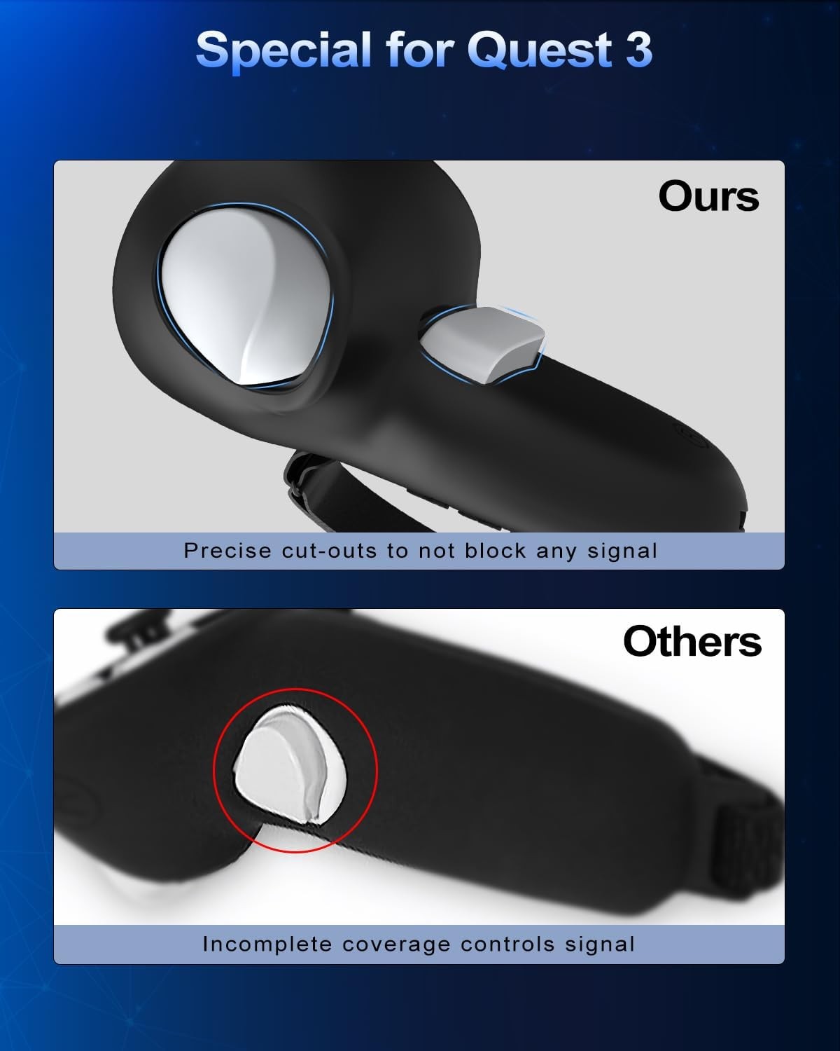 Controller Grip for Meta Quest 3S Quest 3 VR Accessories