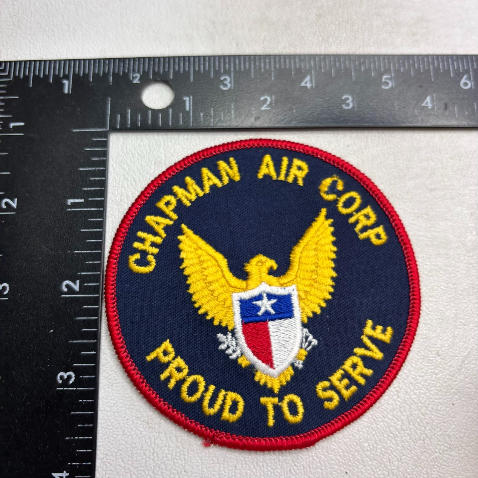 USAF Military US Air Force TEXAS CHAPMAN AIR CORP PROUD TO SERVE Patch 62TX