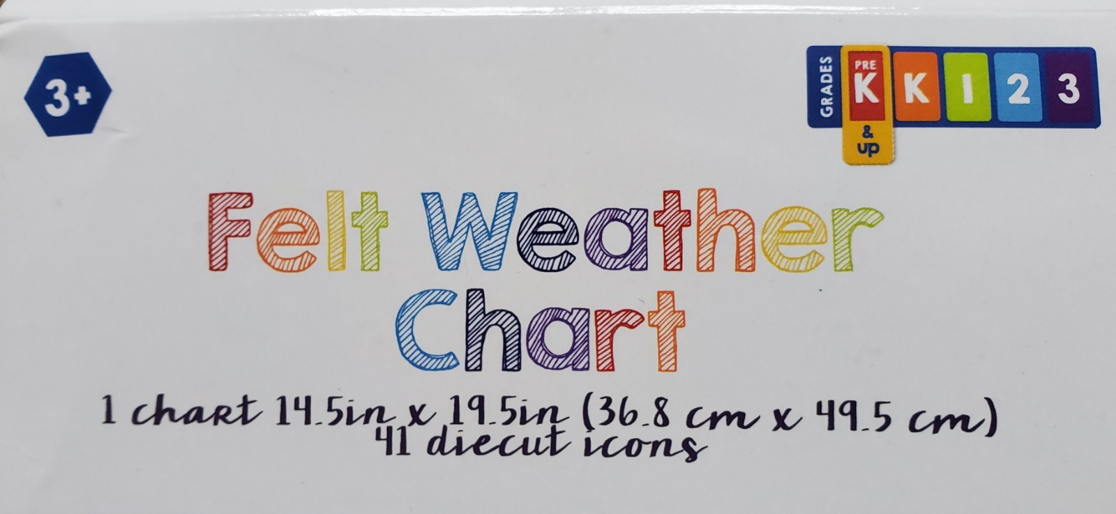 Felt Weather Chart For Pre K and Up (3+)
