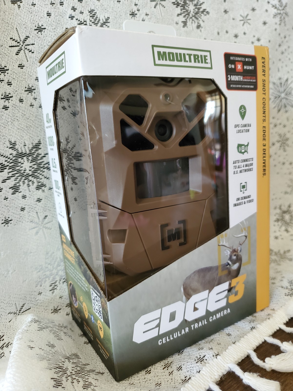 Edge 3 Cellular Trail Camera-40MP HD Photo Capture W/Low-Glow Flash! 1080P Video