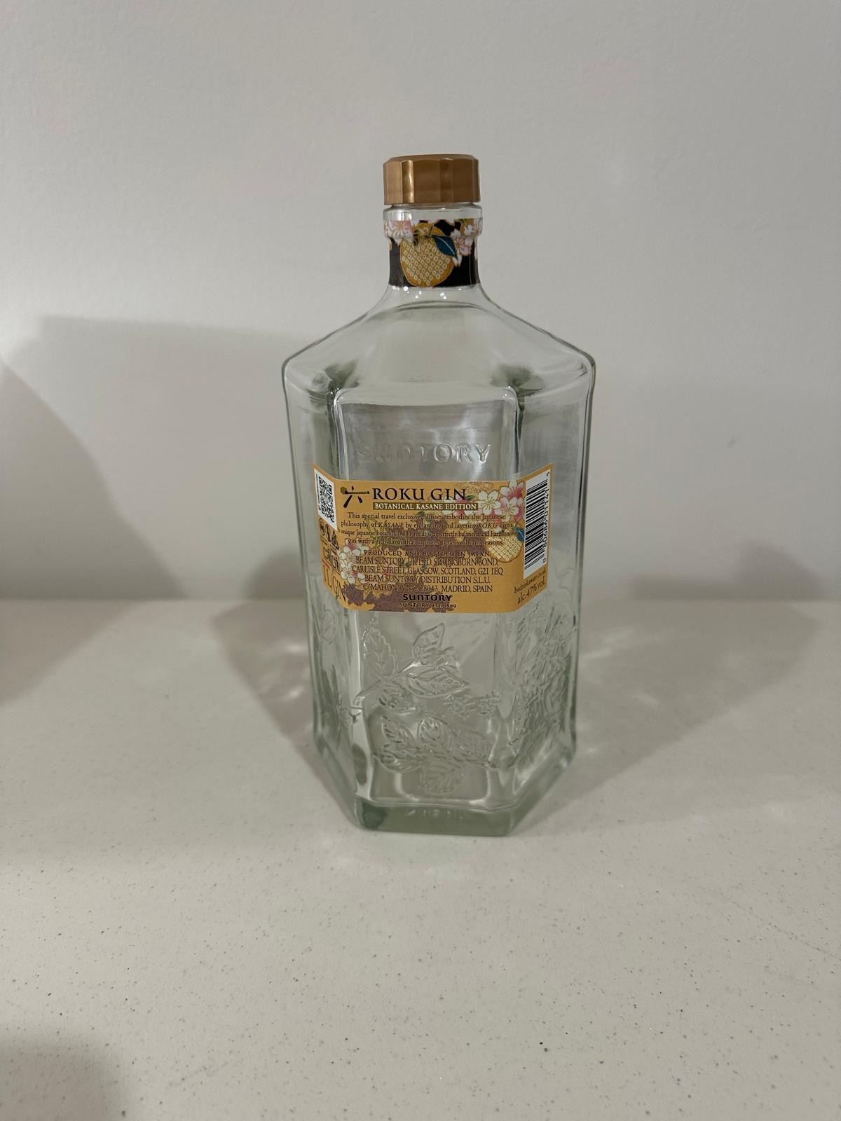 Suntory Roku Gin Bottle 1L, Botonical Kasane Edition, Latest Edition