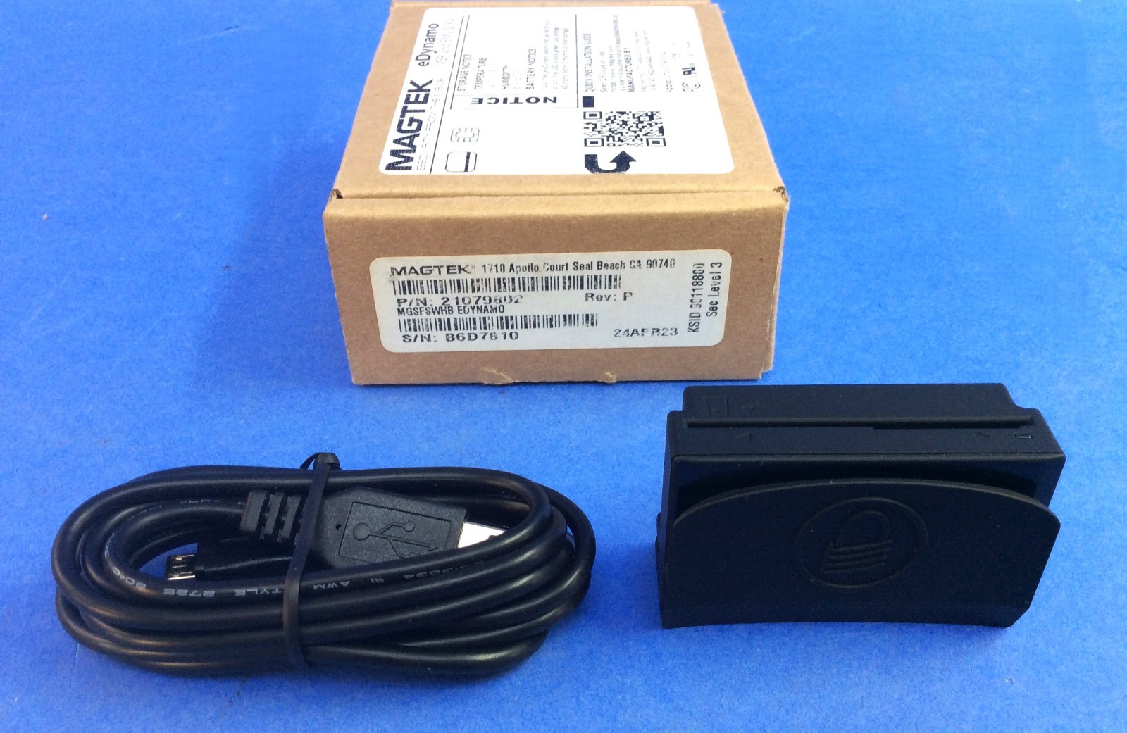 Magtek 21079802 Rev P eDynamo Secure Mag/EMV Chip Mobile Credit Card Reader -NEW