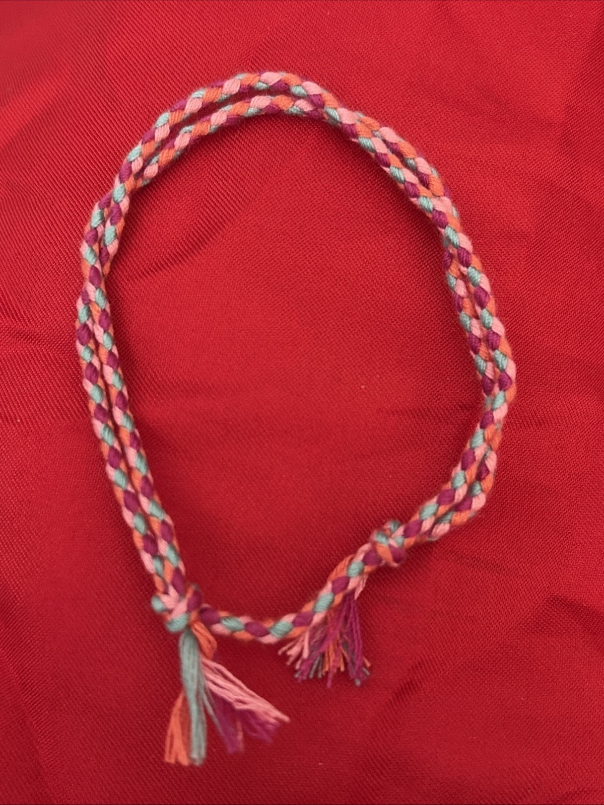NEW BOHO BRAID THREAD FRIENDSHIP BRACELET KNOT AQUA PINK MAROON PEACH NIP ADJUST