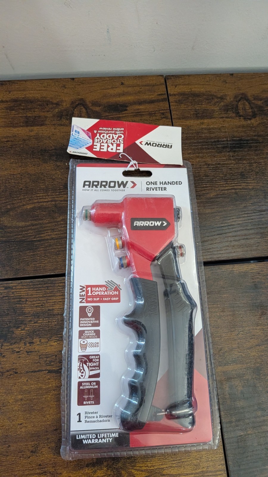 Arrow RT188M One Handed Riveter Tool Red/Black-Open