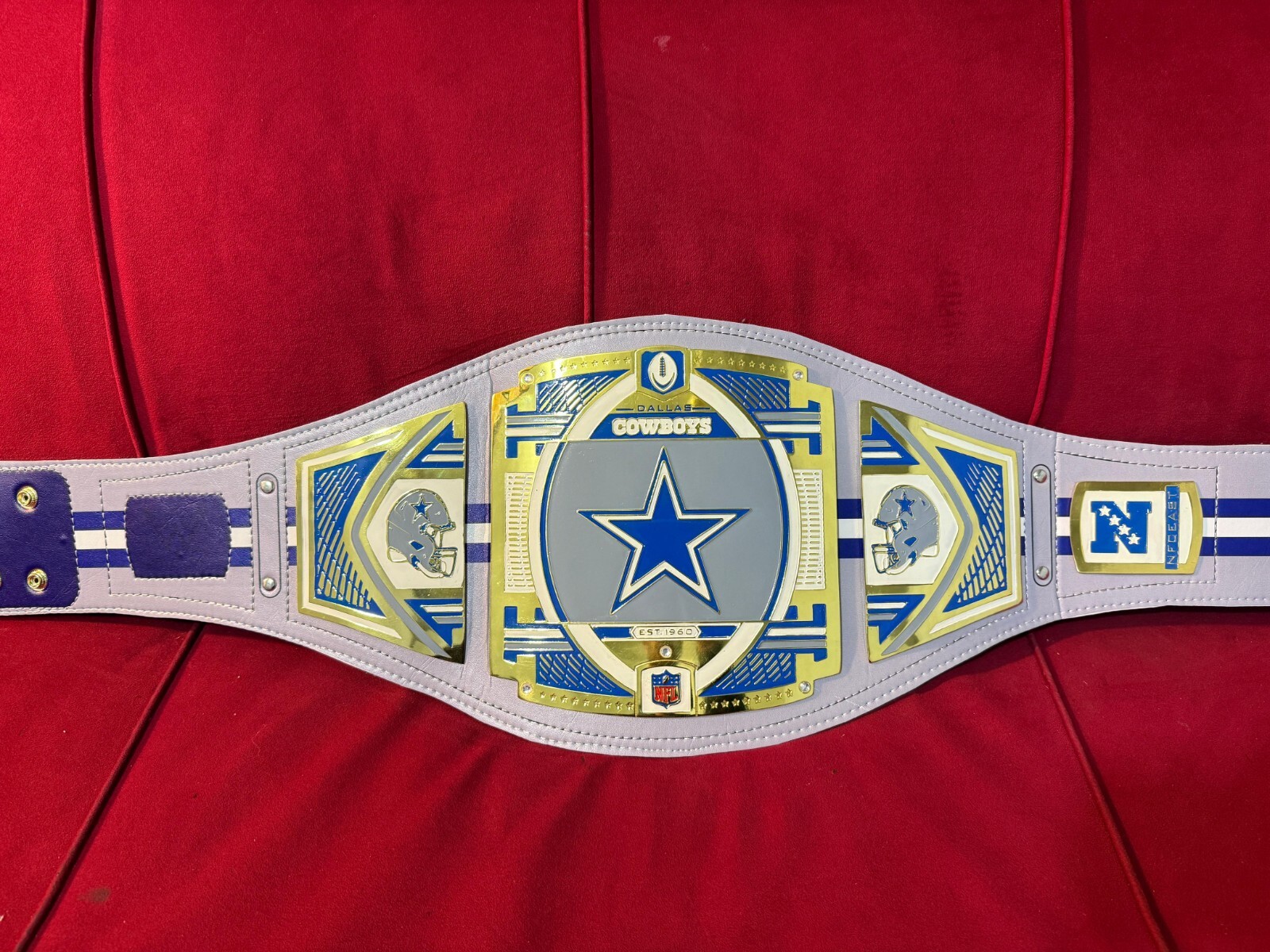 Dallas cowboy Championship Wrestling Replica Belt Title Adult size 2mm Zinc