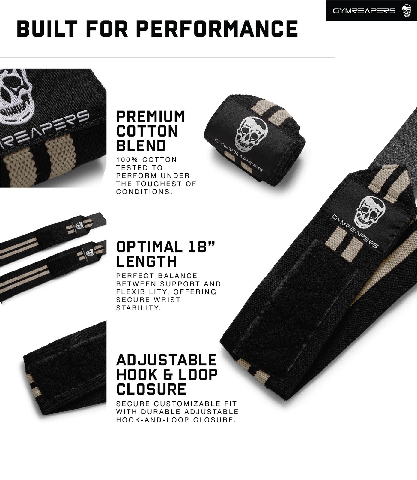 Weightlifting Wrist Wraps (IPF Approved) 18" Professional Quality Wrist Suppo...