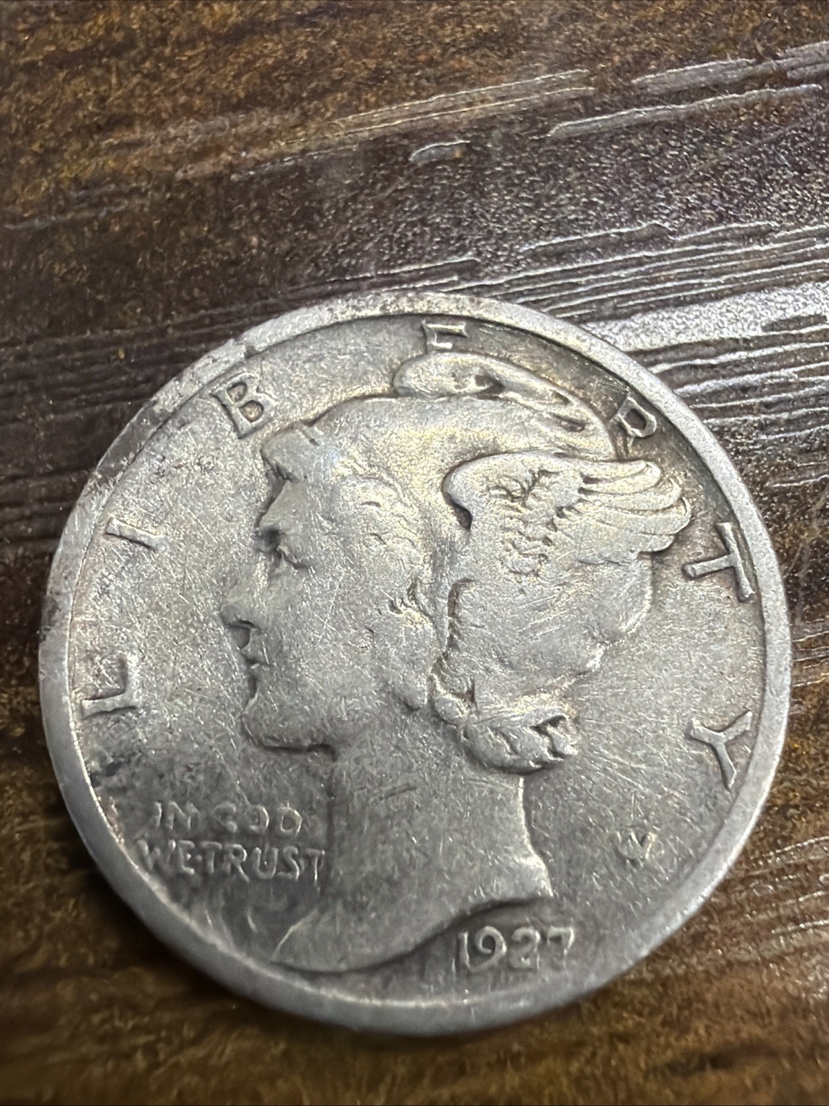1927 Mercury Dime - Actual Silver Coin  Shown Same Day Shipping
