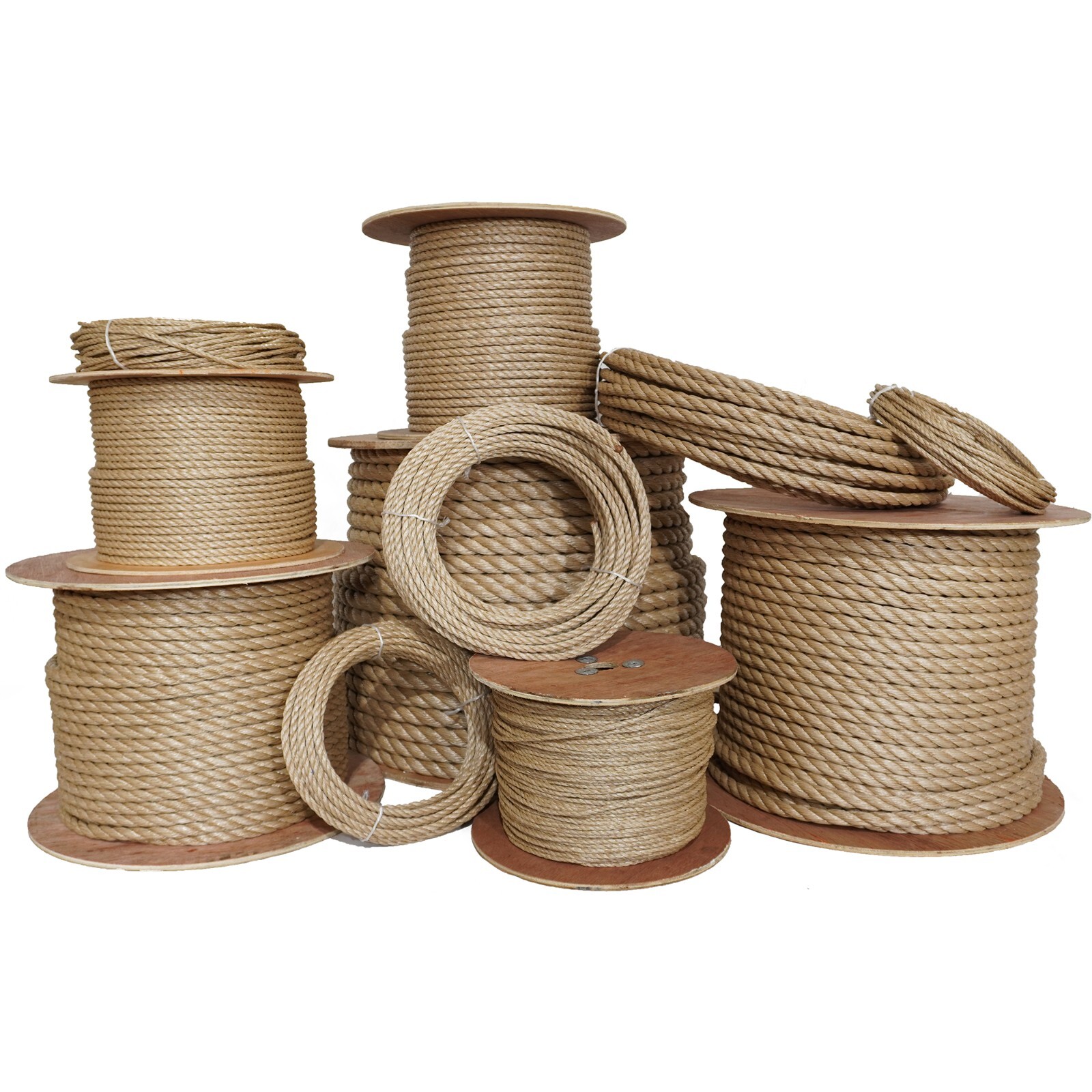 Twisted ProManila Un Manila Synthetic Tan Rope Decorative Boat Dock Deck Rail