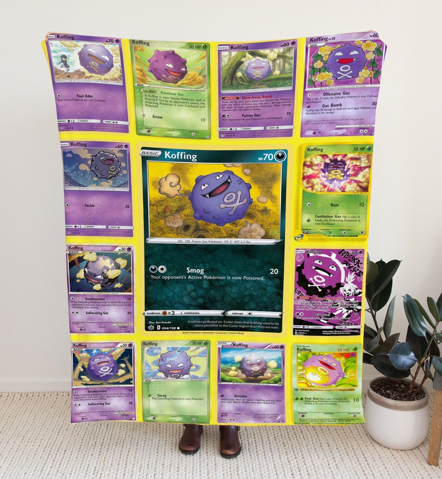 Personalized Blanket USA Made Multi Koffing Custom Name Plush Minky