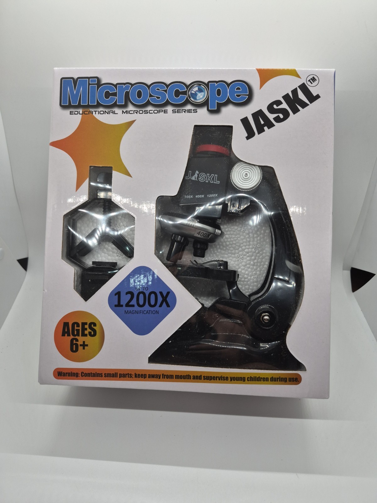 STEM Microscope With Light Source 100x, 400x, 1200x, Kids, Educational, Ages 6+