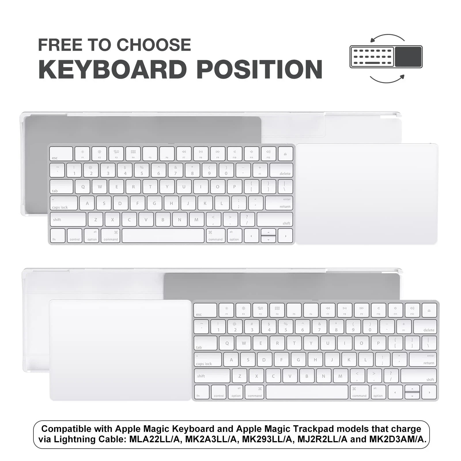 Stand Compatible with Apple Magic Wireless Keyboard and Apple Magic Trackpad ...