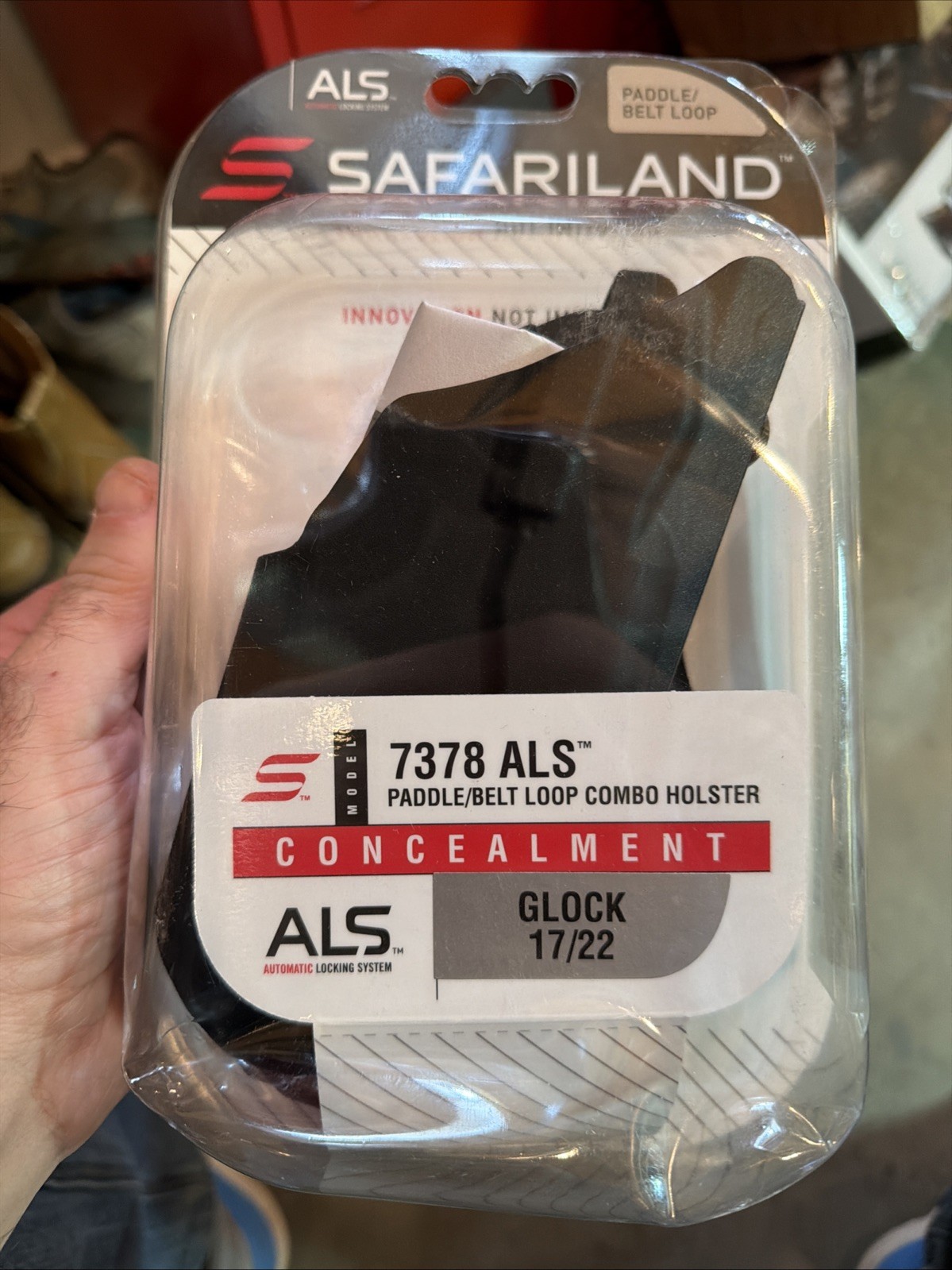 Safariland ALS 7378 Glock 17,22 Gen 1-6 Black Right, Tlr-7