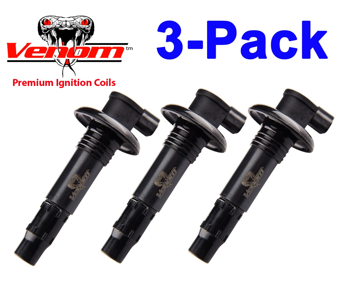 3-Pack Venom SeaDoo Ignition Coil 130 155 185 215 255 260 GTX RXT RXP GTI 4-TEC