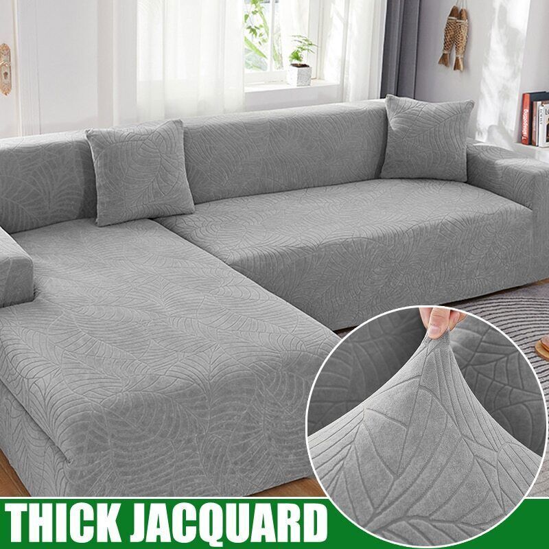 Sofa Cover for Thick Elastic Jacquard 1/2/3/4 Seater L-shaped Corner Sofa Cover
