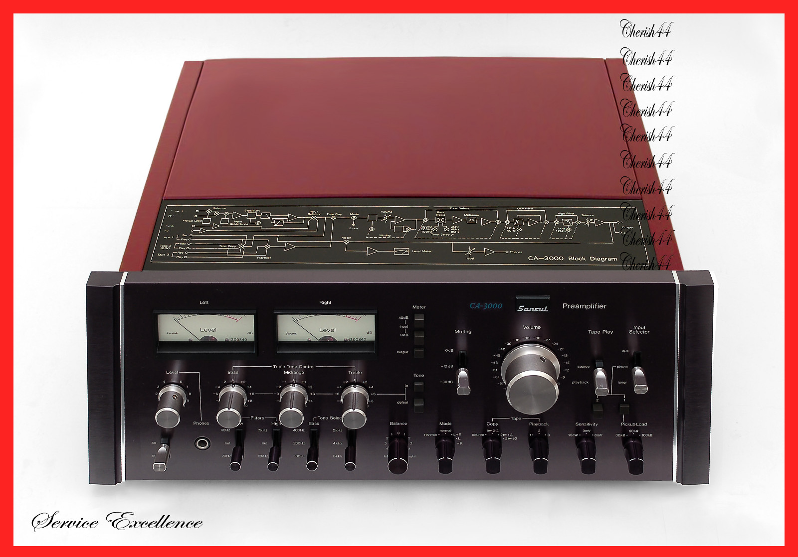SANSUI REPAIR SERVICE CA-3000 CA-2000 PREAMP REPAIR  RESTORATION CHERISH44