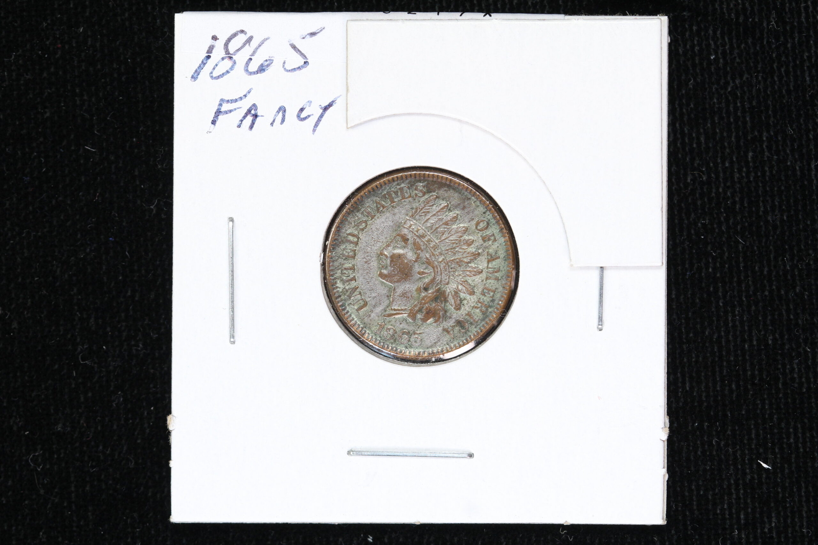 1865 Indian Head Cent Fancy XF+ 3217