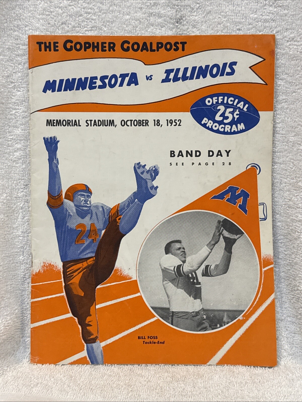 VINTAGE Minnesota Gophers vs. Illinois Fighting Illini 1952 Football Program!