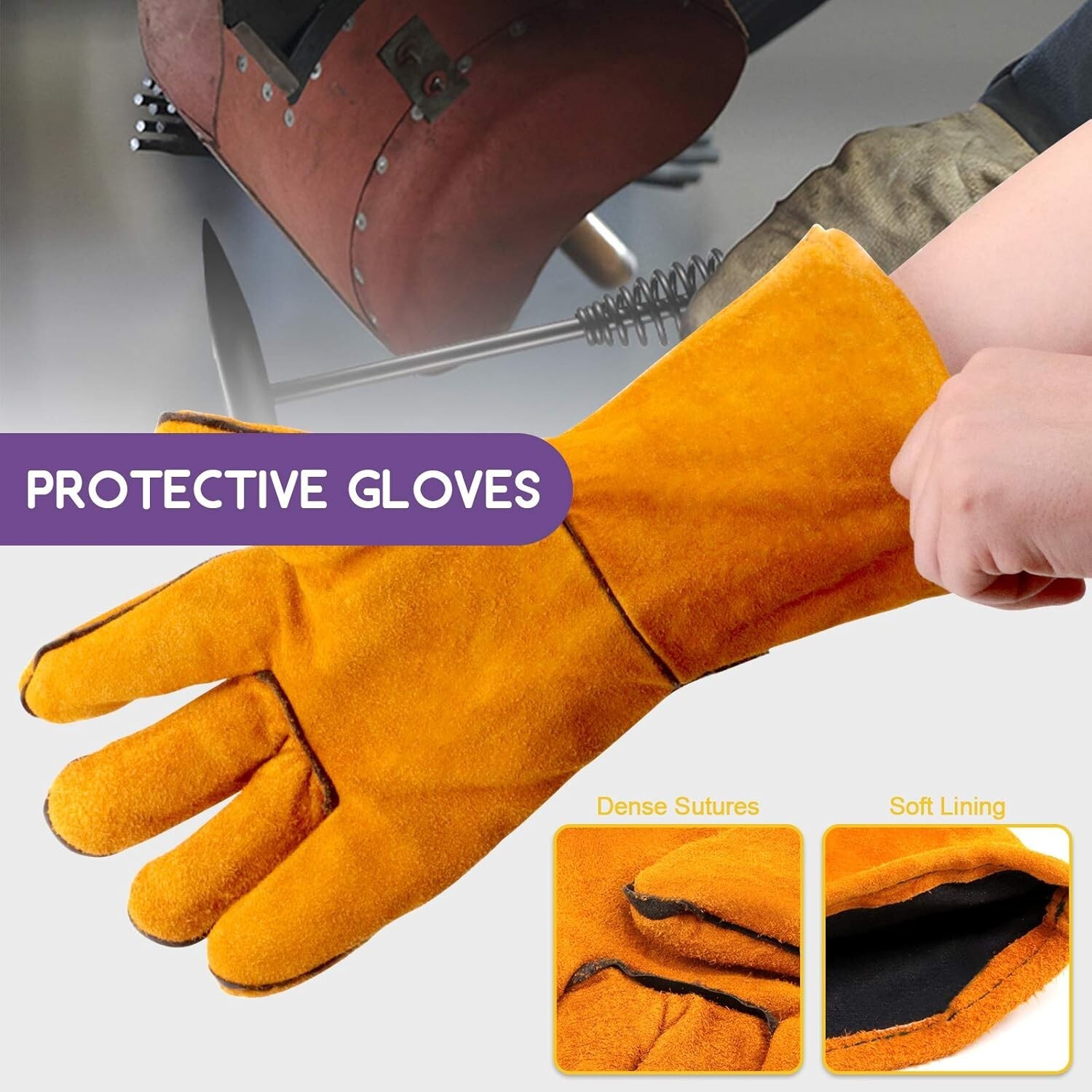 Welding Essentials Set: 10 Inch Brush, Chipping Hammer & Gloves for Efficiency