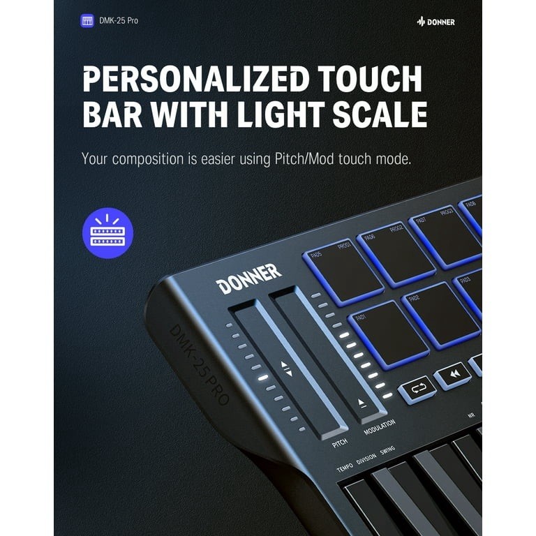 Donner DMK-25 PRO MIDI Keyboard Controller