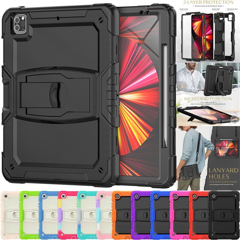 Fr iPad Pro 11" 12.9" 1/2/3/4/5/6th Gen Heavy Duty Shockproof Stand Case Cover