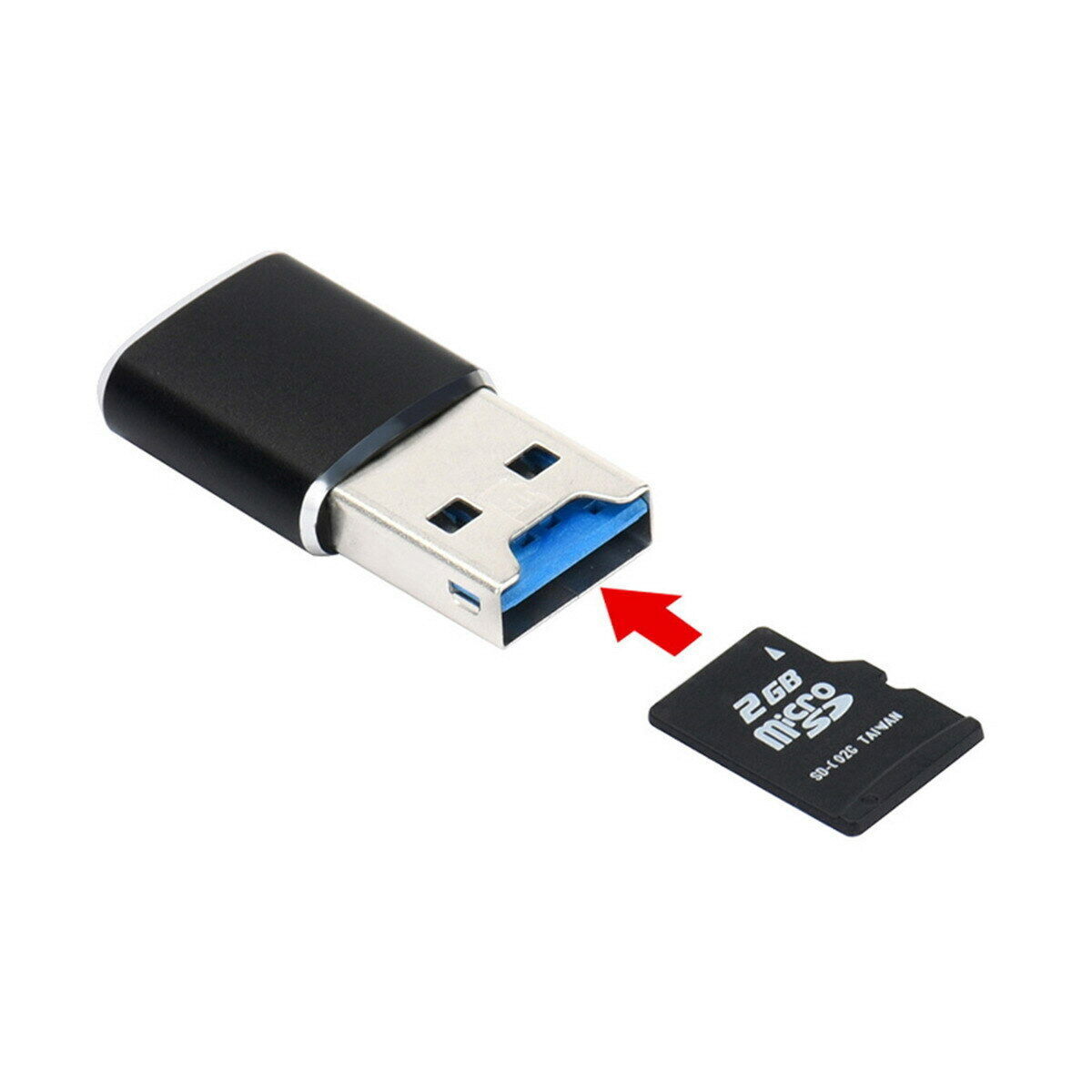 USB 3.0 to Micro SD SDXC TF Card Reader with Micro USB-C Type-C OTG Adapter