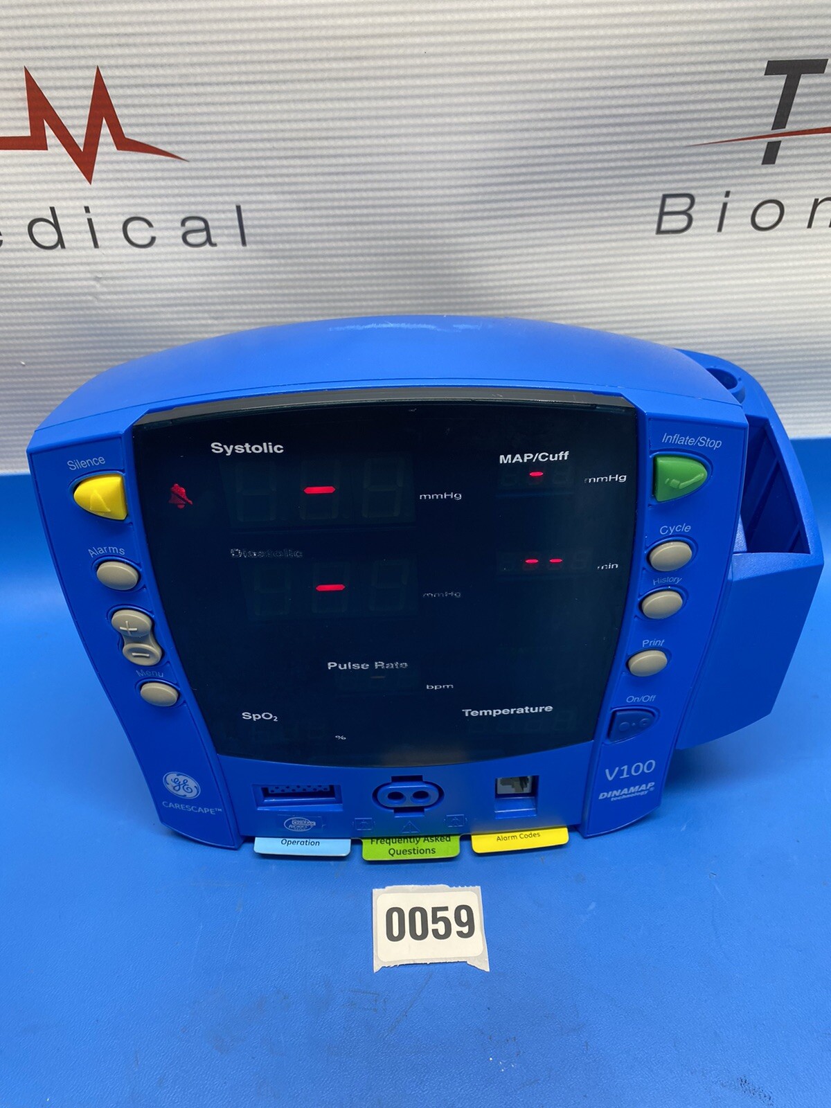 GE Healthcare Carescape V100 Vital Sign Monitor Nellcor Model