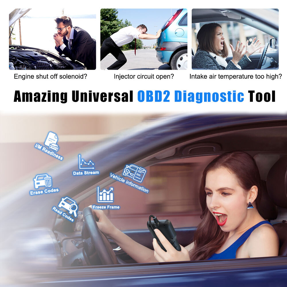 Bosscomm IFIX501 EOBD OBD2 Scanner Code Reader Check Engine Fault Diagnostic