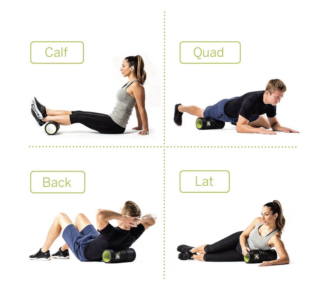 Trigger Point Performance Grid 1.0 Foam Roller Black/Yellow 13" Multi-Density