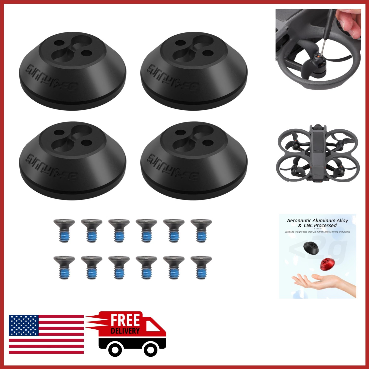 Lightweight Motor Cover for DJI Avata 2 Drone Dust-Proof Waterproof Cap