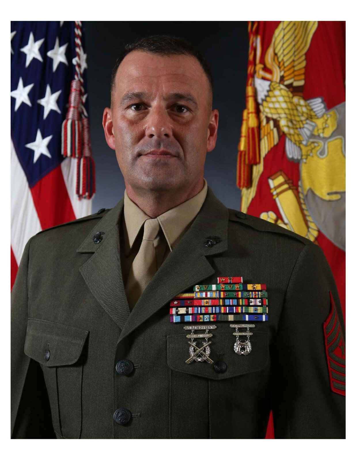 United States Marine Corps Sergeant Michael P. Woods 8x10 Photo On 8.5" x 11"