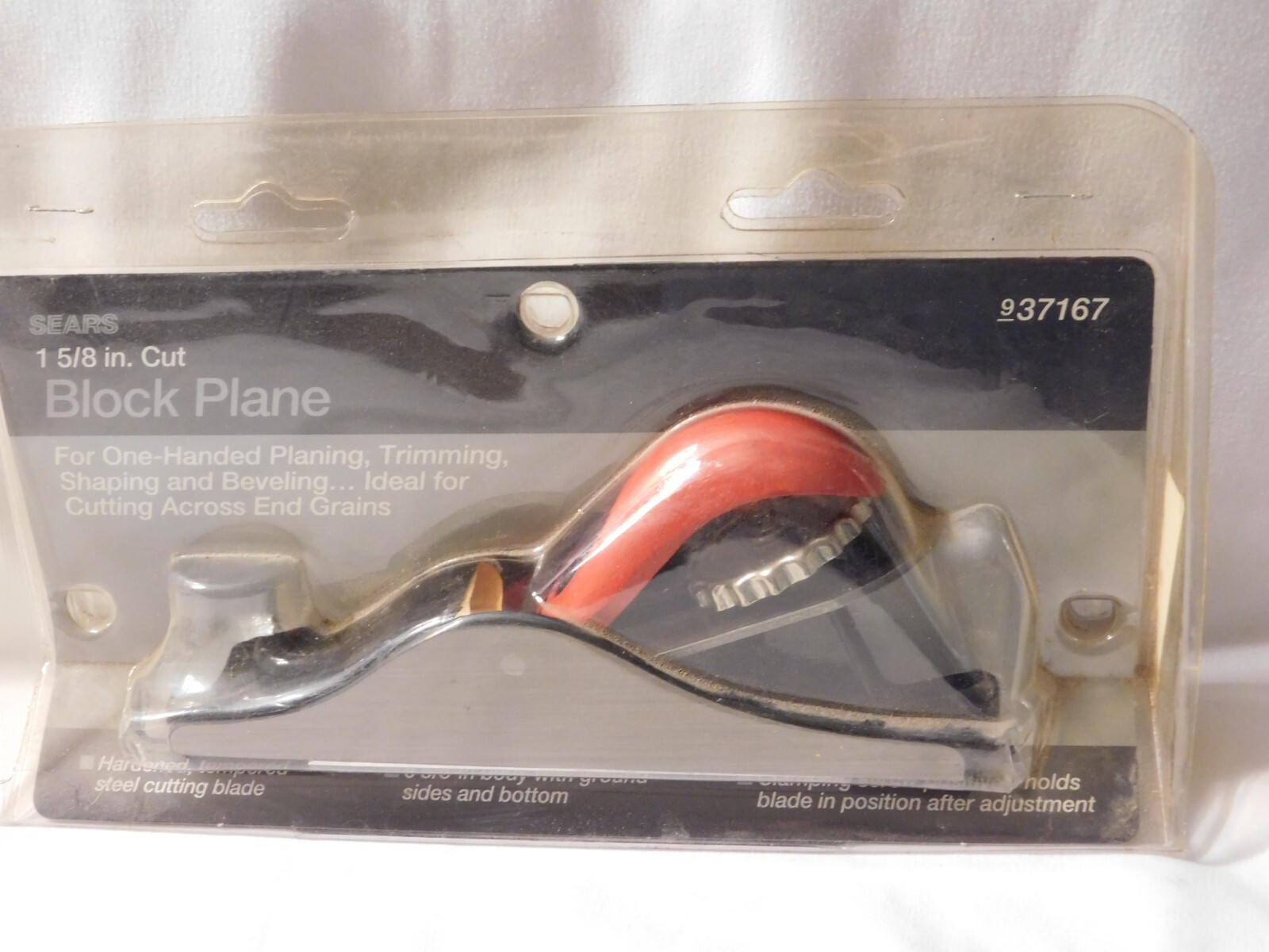Sears 1-5/8 Inch Cut Block Plane No. 9-37167 NEW IN PACKAGE VINTAGE