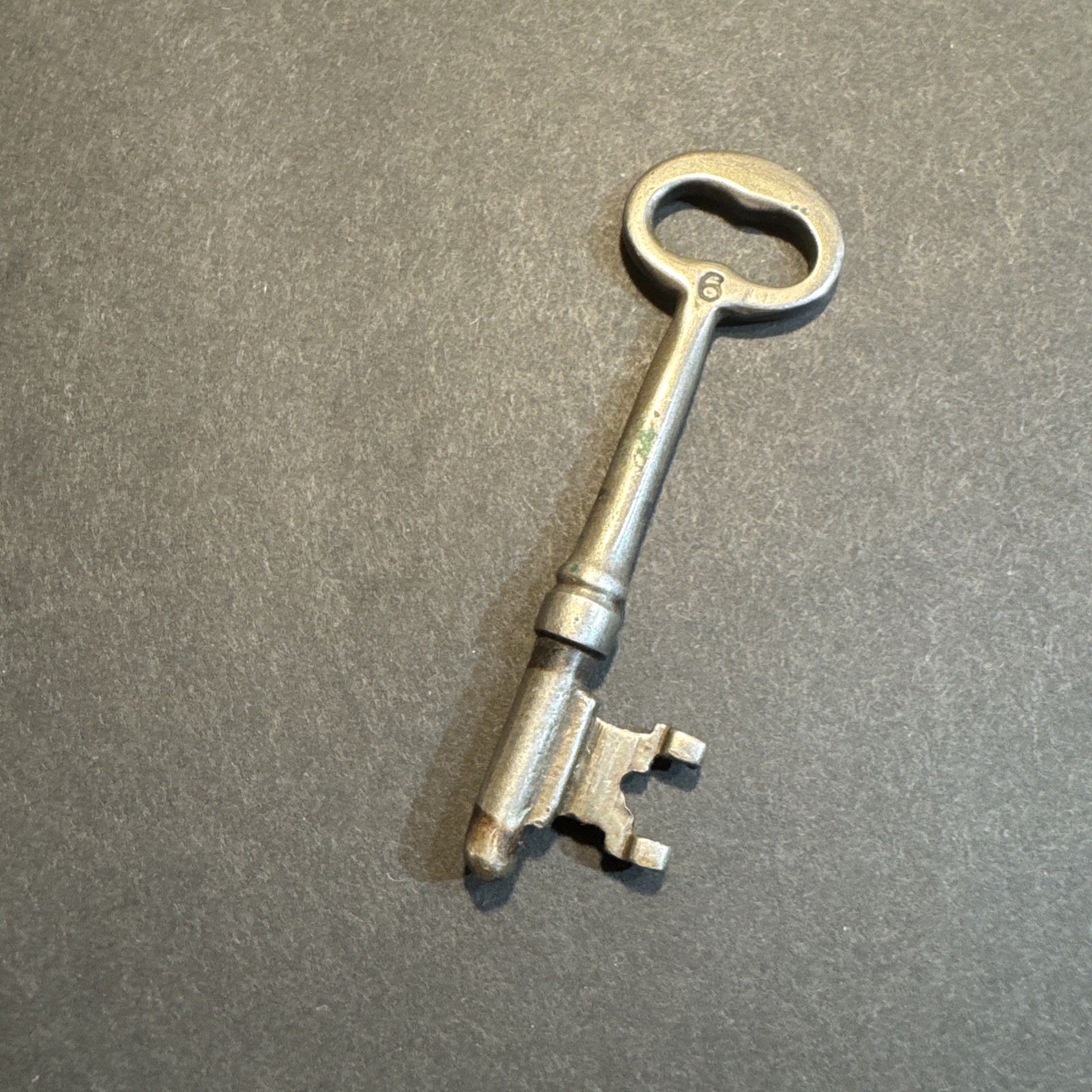 Antique No. 6 Warded Skeleton Key - Solid Barrel Replacement