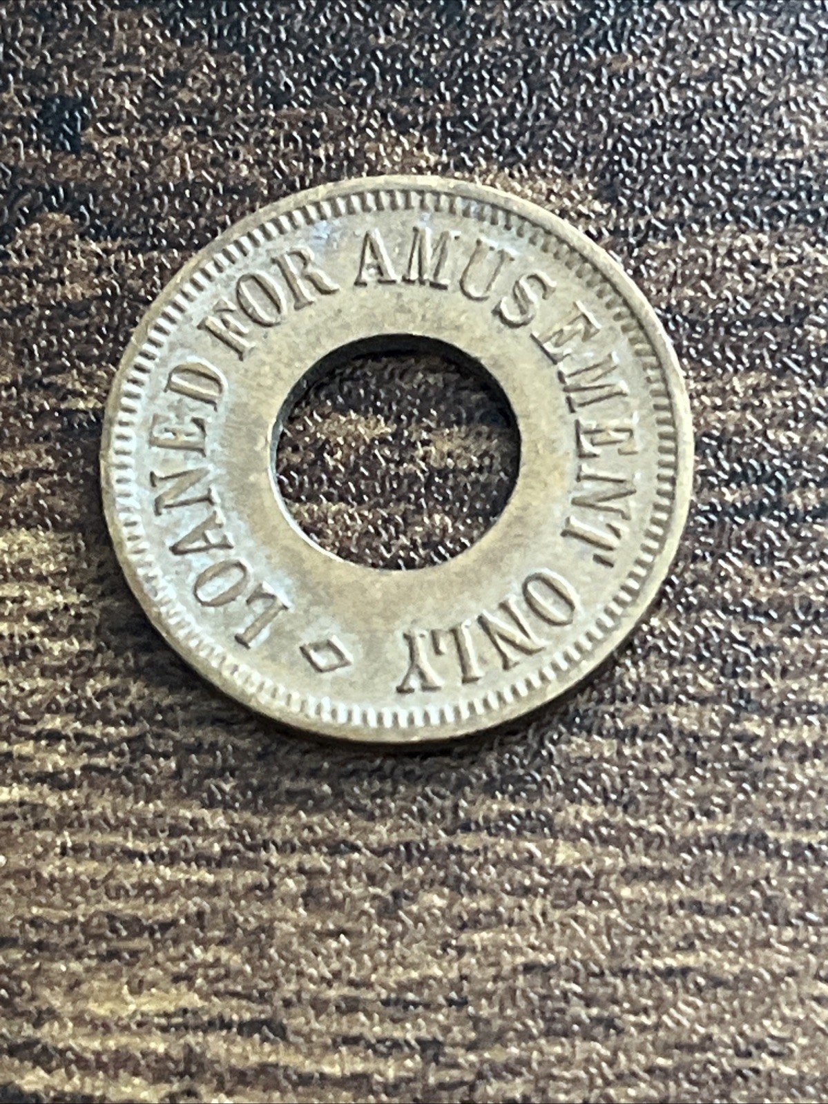 Vintage Loaned For Amusement Only Property of O.K. Vender Token Coin TB9259*