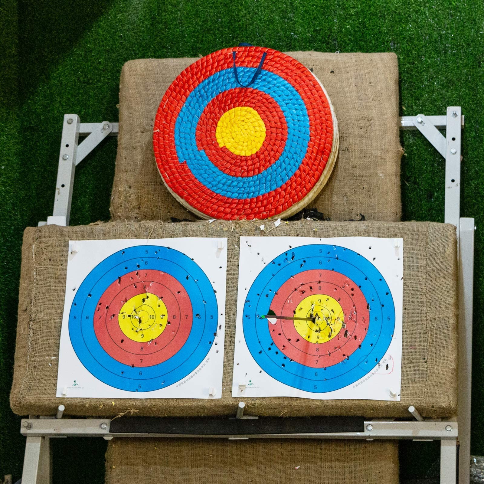 Archery Target 5 Layers 20 inch Traditional Solid Straw Archery Target 4 inch...