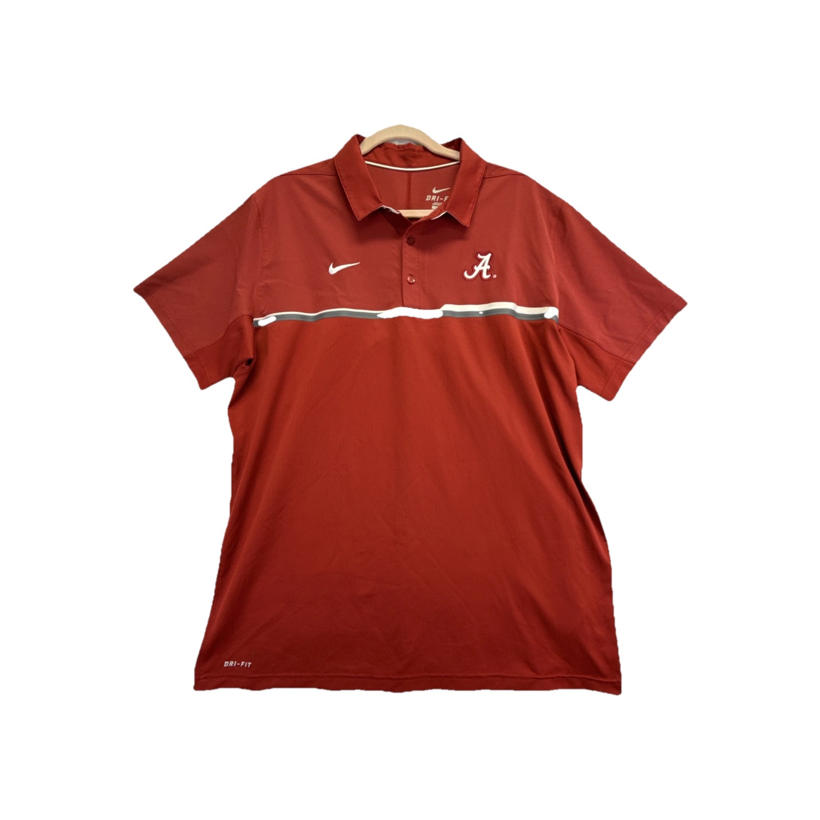 Nike Dri-Fit  Shirt Alabama Crimson Tide (Mens XL) Golf Polo Breathable Mesh VGC