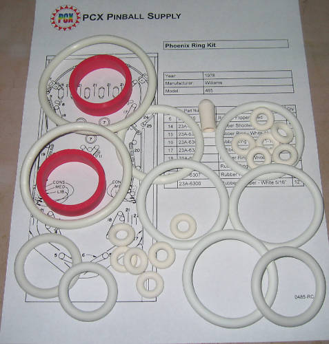 1978 Williams Phoenix Pinball Rubber Ring Kit