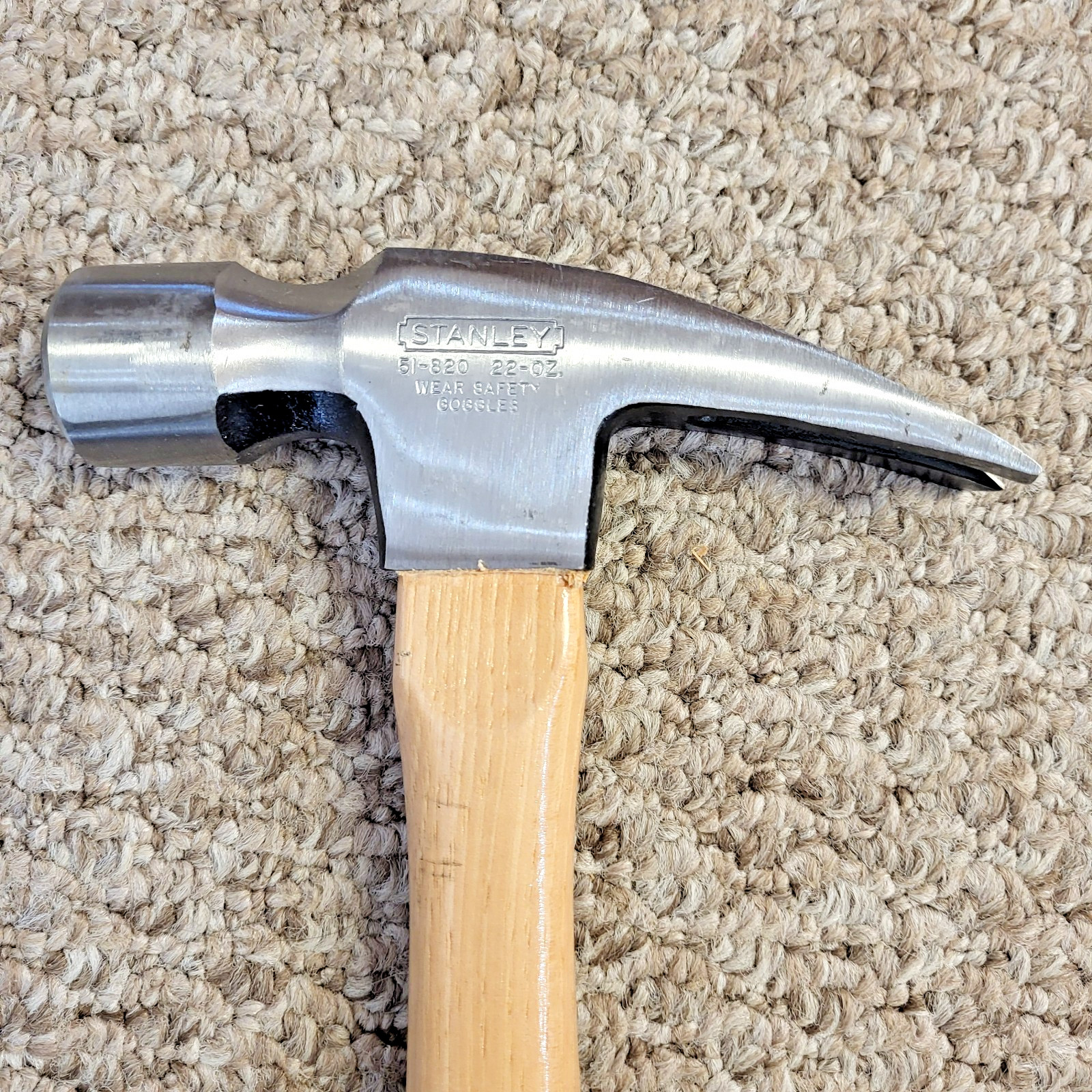 Vintage NOS Pair Stanley Hammers - Forged Head #51-820 & 100 Plus # 101 NOS