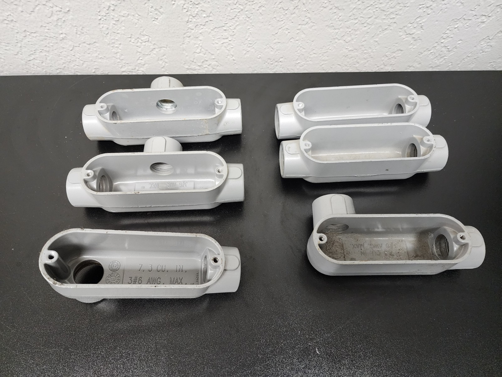Lot of 6 Appleton 3/4" 2ea - T, 1ea - LB, 1ea - LL & 2ea - C  Conduit adapters
