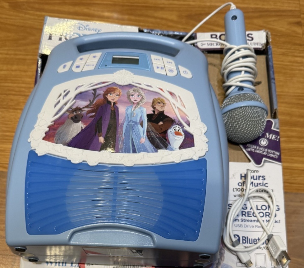 Frozen 2 Bluetooth MP3 Karaoke with 2 Microphones & Cord - Light Show