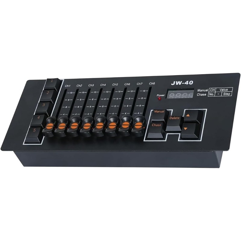 Programmable DMX512 Control Consoles 8 Sliders 50 Step Lighting Controller