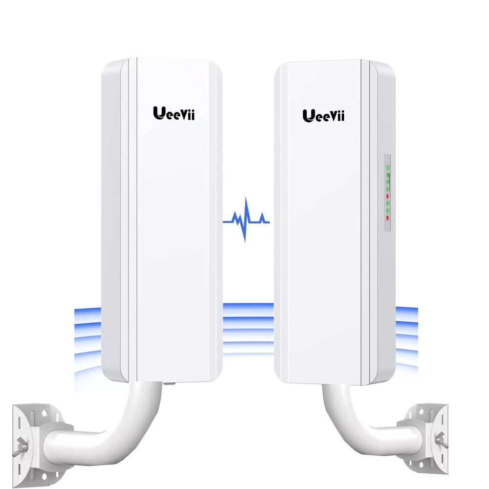 UeeVii 5KM Gigabit WiFi Bridge 1200Mbps Point to Point/Multipoint 1Gbps Extender
