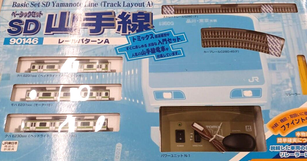 TOMIX Basic Set SD Yamanote Line Rail Pattern A 90146 N gauge set used Japan