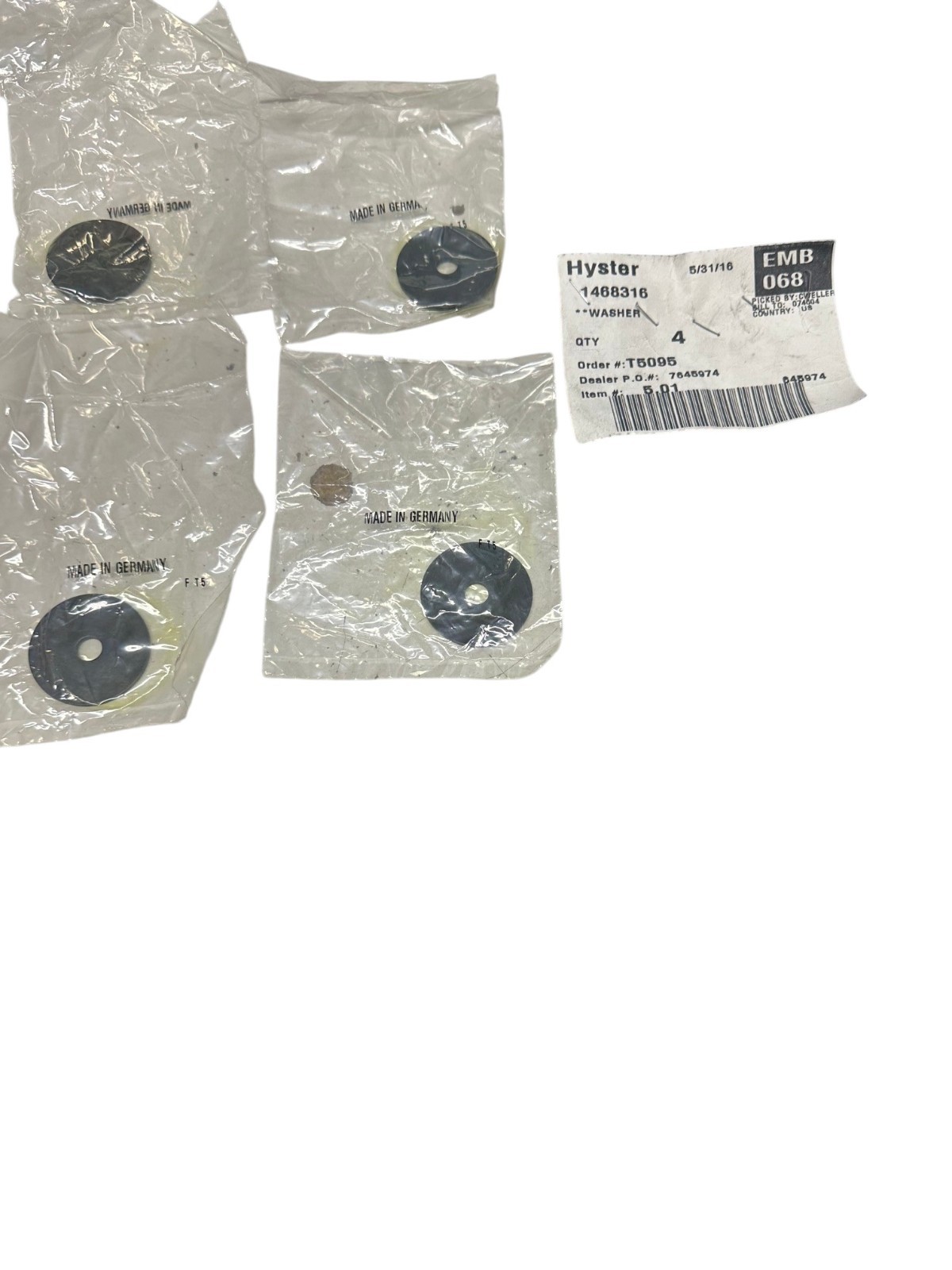 HYSTER 1468316 WASHER (LOT OF 4) 🔥 Fast Shipping 🔥