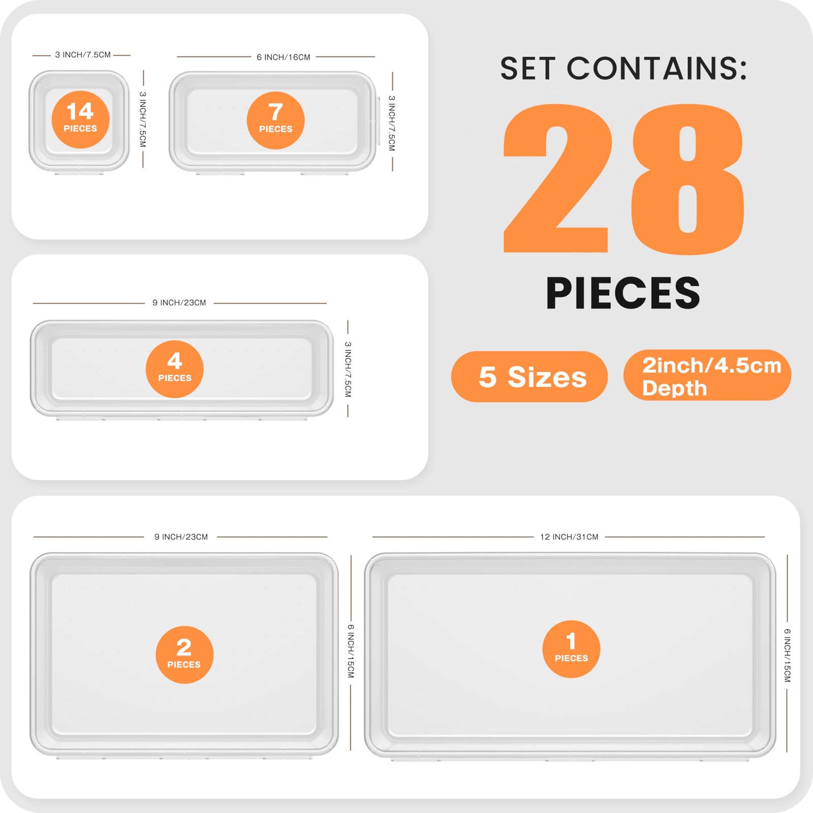 A-LuGei 【Military Grade】 Drawer Organizer,【𝟱𝗦𝗶𝘇𝗲】 Makeup organizer,