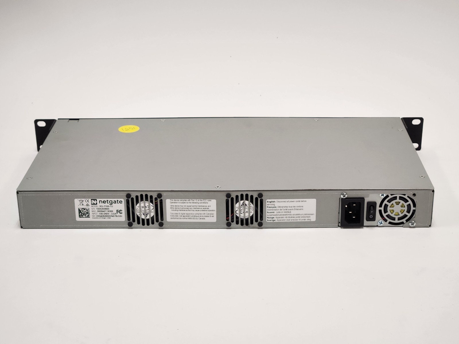 NETGATE XG-7100-1U 8GB PFSENSE SECURITY GATEWAY - TESTED & WORKING