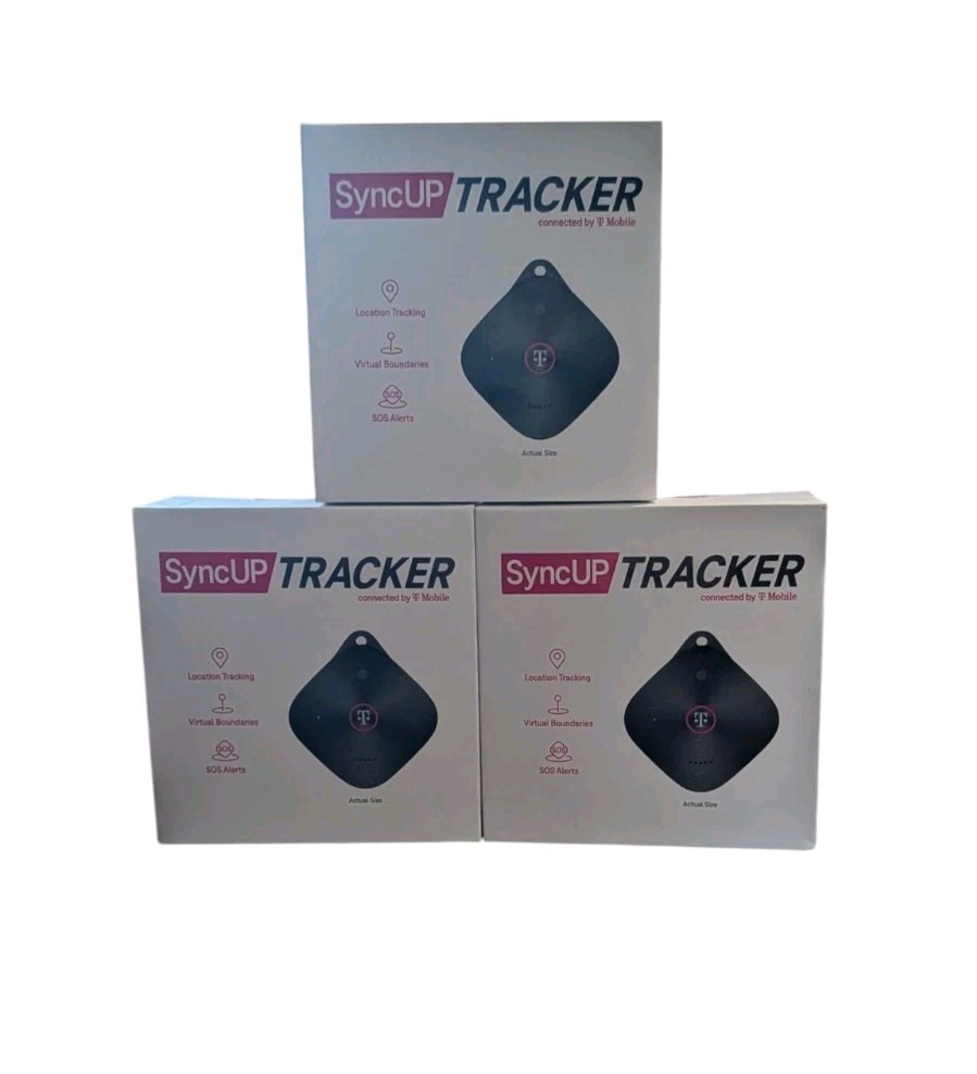 Lot Of 3 T-Mobile SyncUp Trackers 2nd Gen 64MB Blk Kit  BRAND NEW Sealed N
