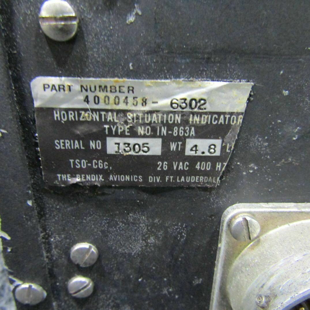 4000458-6302 Bendix IN-863A Horizontal Situation Indicator (26V)