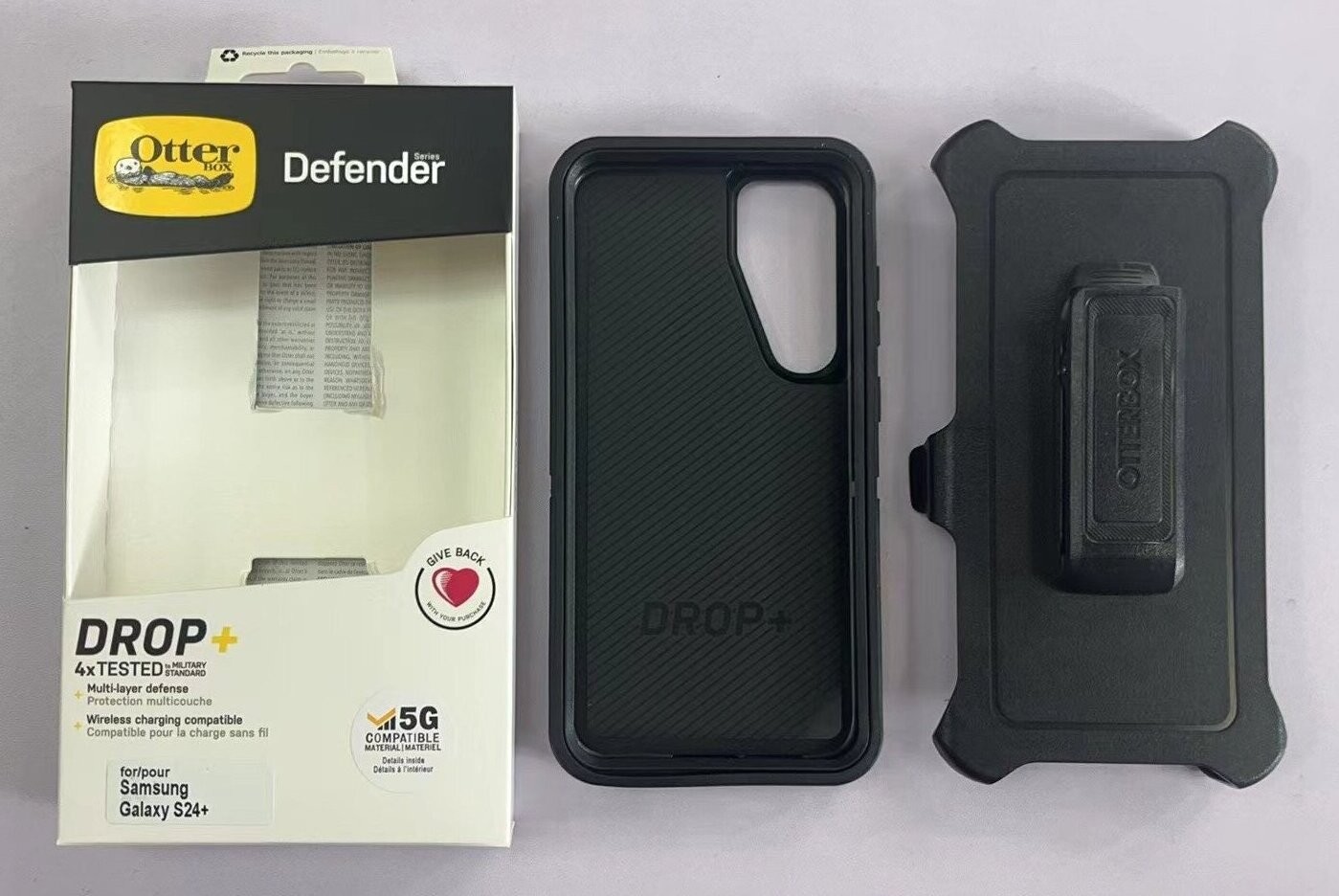 Otterbox Defender Series Case With Belt Clip For Samsung Galaxy S24+ Plus Black