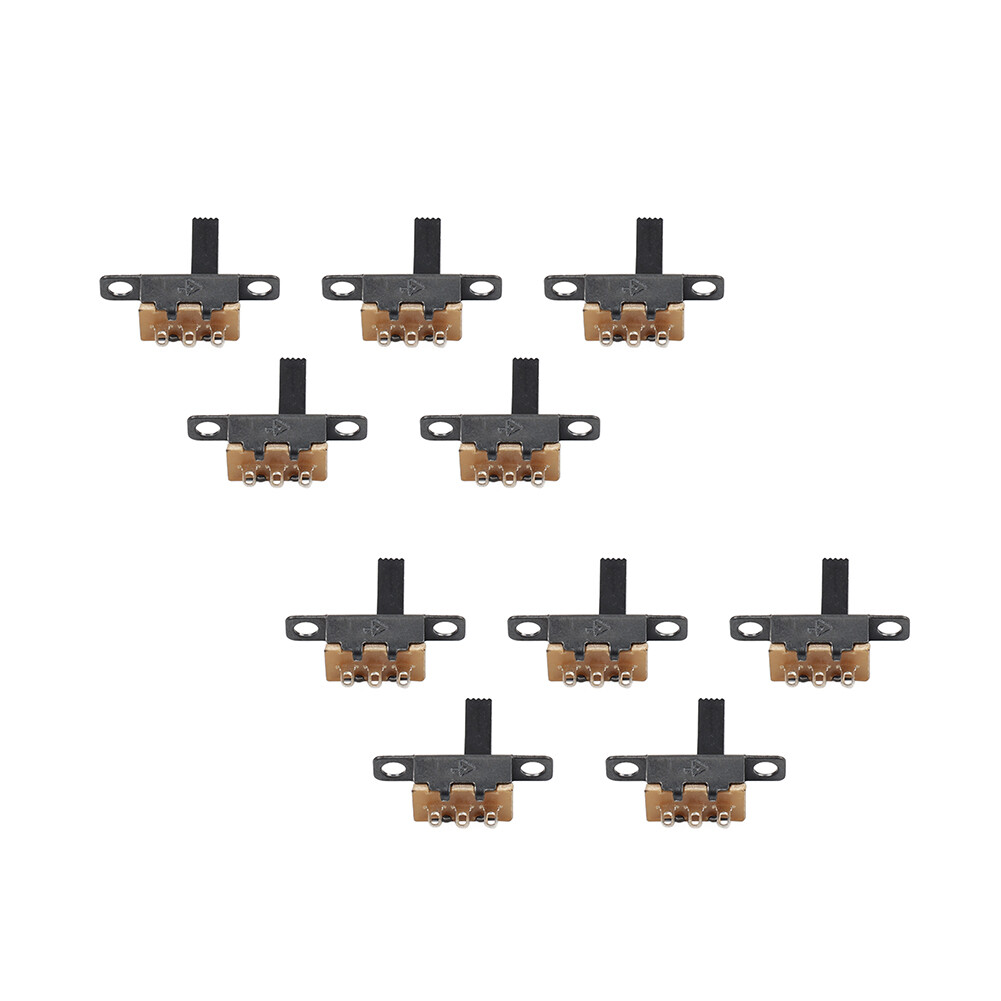 10Pcs 2 Position On/Off SPDT 3 Terminal PCB Panel Mini Vertical Slide Switch