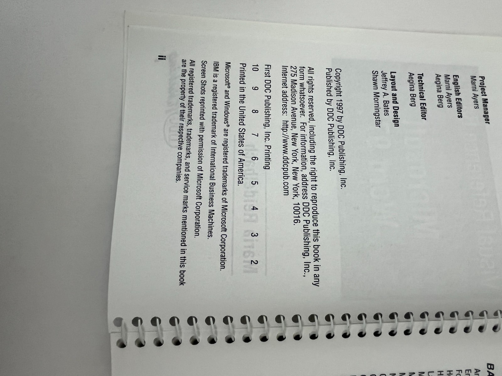 Visual Reference Basics DDC Publishing Microsoft 97 Basics Maria Book Guide